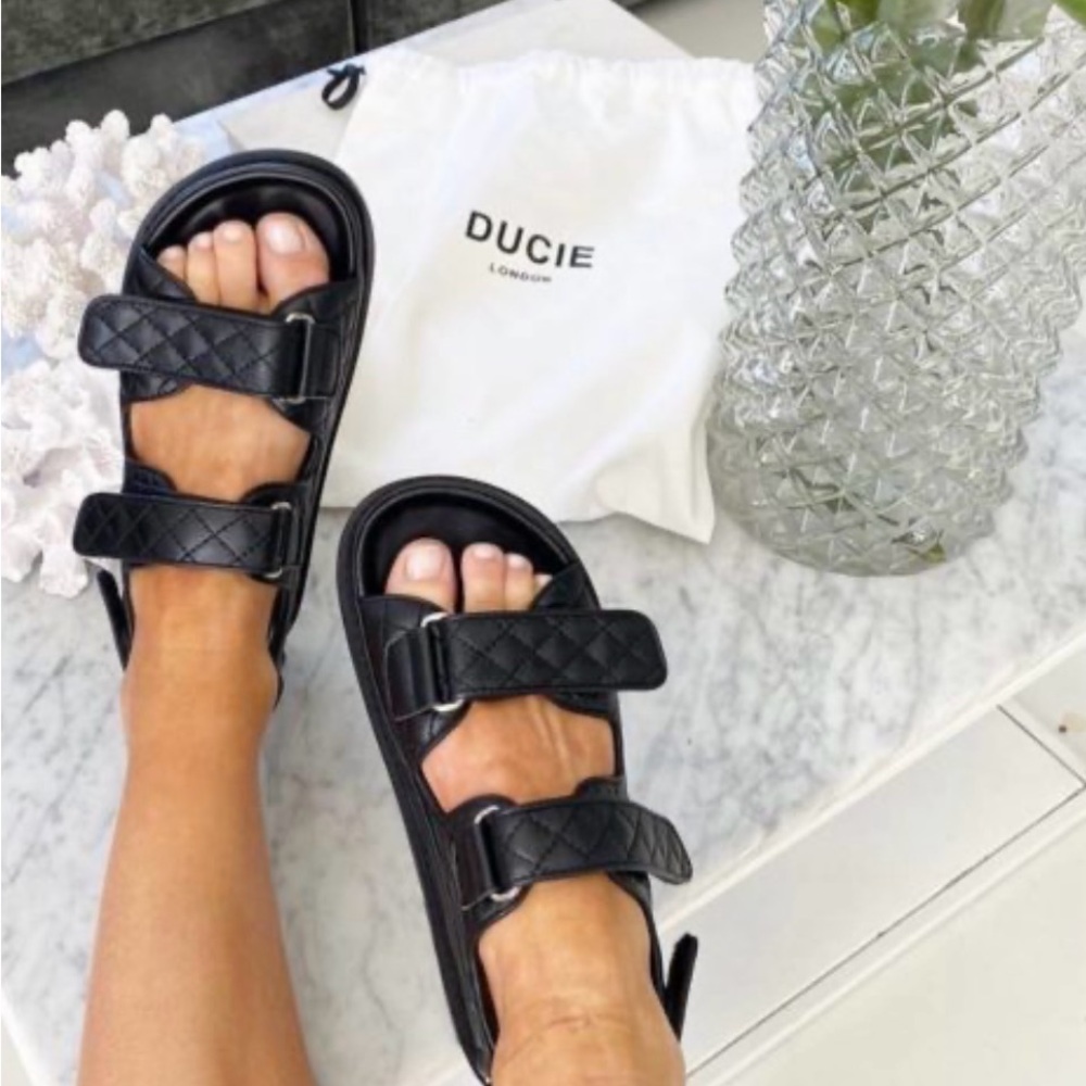 DUCIE SONIA LUXE Black Dad Sandals uk37
